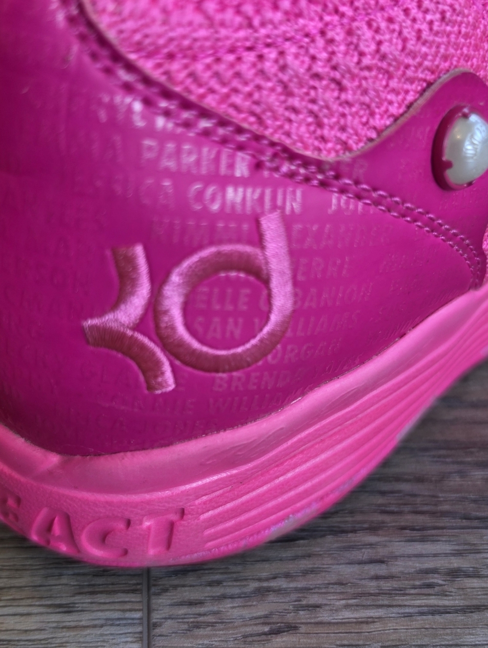Nike Zoom KD 11 Aunt Pearl Pink Sneakers 7Y LE Breast Cancer 8.5 Women's - Picture 6 of 12